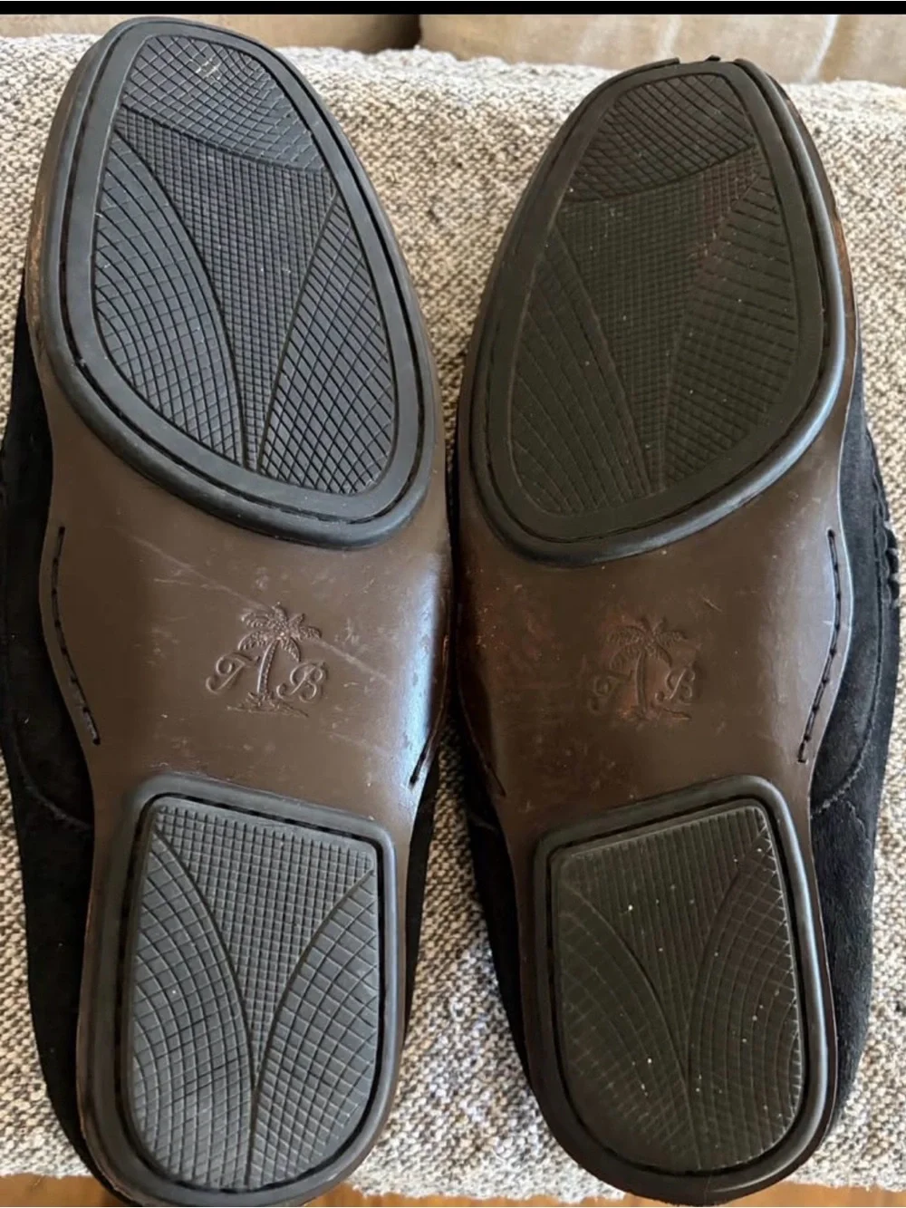 Tommy Bahama Black Suede Slip-On Driving Loafers